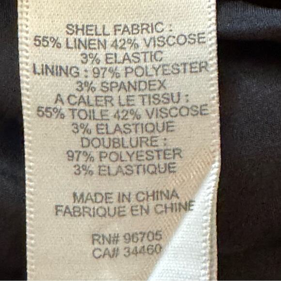 Rebecca Taylor black linen blend knee length studded shift dress size 6
 b28 - Picture 4 of 7